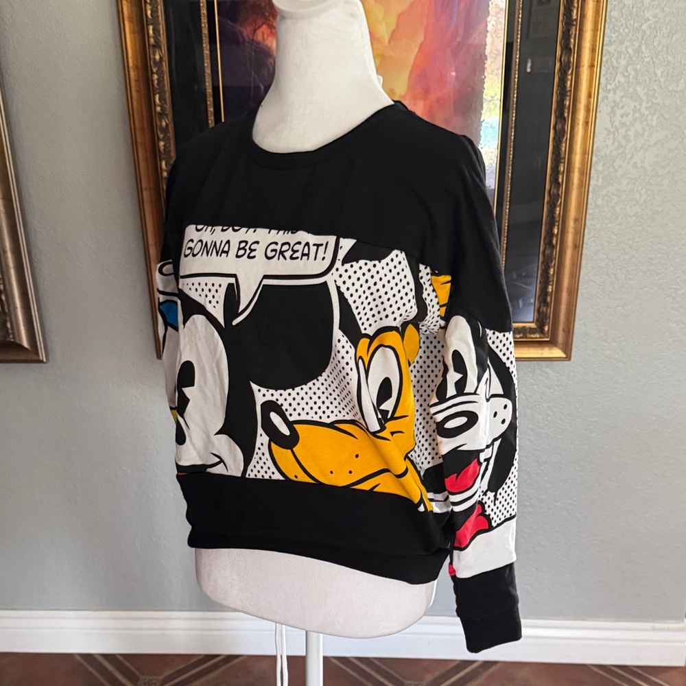 Black Cartoon Character Sweatshirt